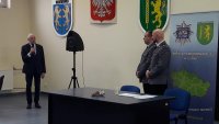 Wystąpienie Prezydenta Miasta Kutno Zbigniewa Burzyńskiego na odprawie rocznej w KPP Kutno