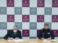 Komendant Powiatowy Policji w Kutnie oraz Prezydent Miasta podpisują porozumienie w sprawie służb ponadnormatywnych