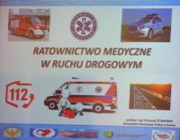 Pierwsza strona prezentacji multimedialnej &quot;Ratownictwo medyczne w ruchu drogowym&quot;