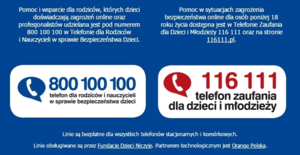 numery telefonów alarmowych.