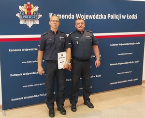 laureat konkursu z Komendantem Powiatowym policji w Kutnie.