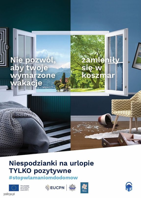 Plakat kampanii Stop włamaniom do domów.