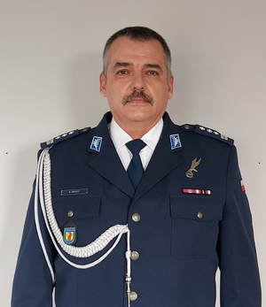 Komendant Powiatowy Policji inspektor Wojciech Świercz.