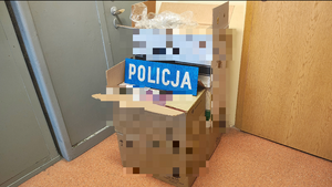 zabezpieczone kartony z papierosami.