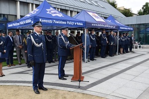 Mowa powitalna Komendanta Powiatowego Policji w Kutnie inspektora Wojciecha Świercza.