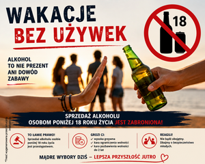 obraz dotyczący Wakacji bez używek.