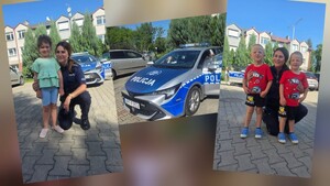 Policjantka z wizytą w przedszkolu.